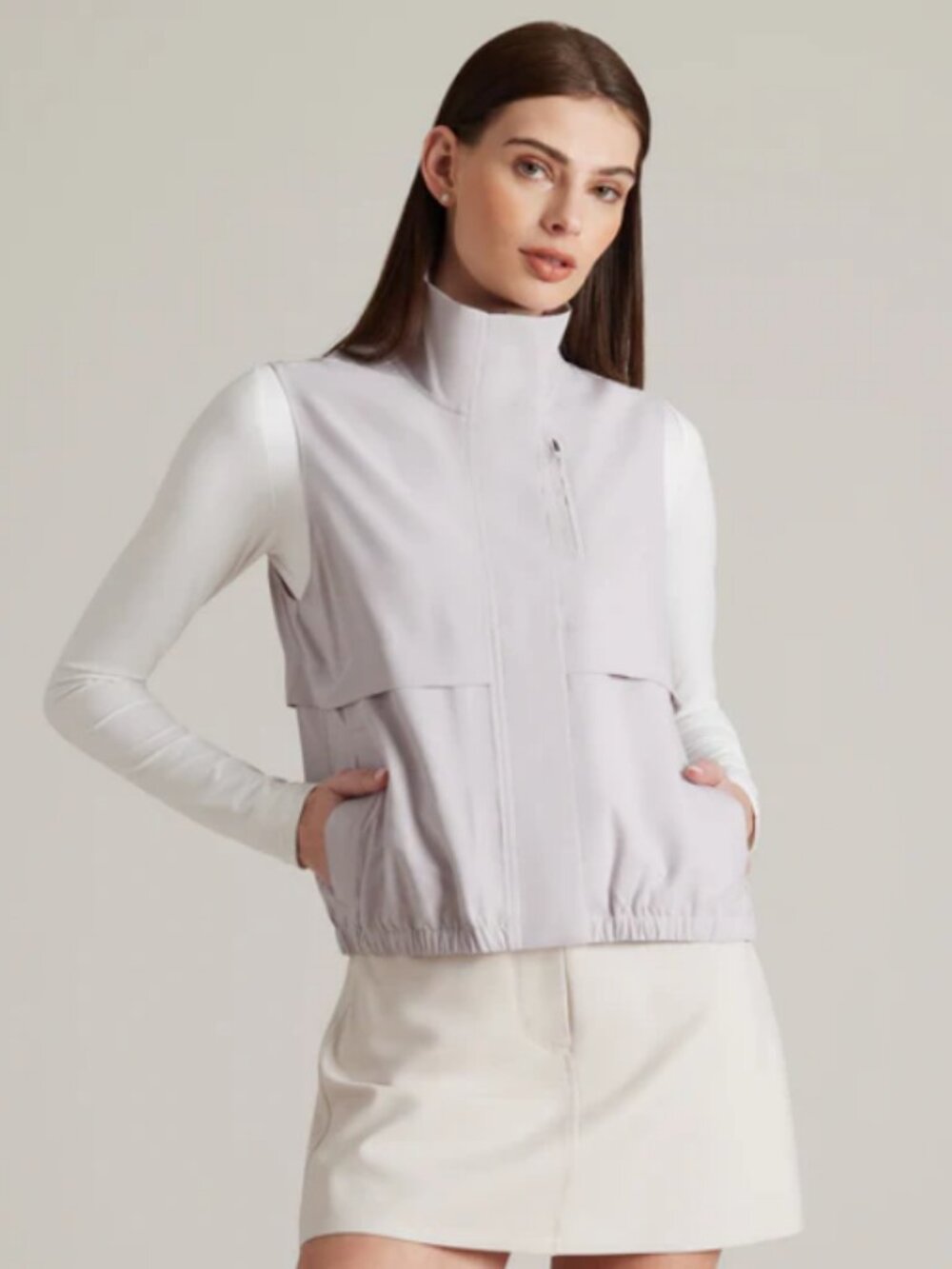RHONE  Grey Lavender Mirage Vest Womens Size Large